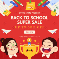 back to school sale Publicação no Instagram template
