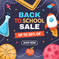 back to school sale Instagram Post template