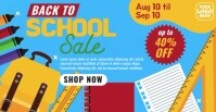Back To School Sale Facebook Ad template