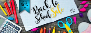 Blue Back to School Sale Facebook-Cover Template