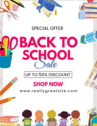 Back To School Sale Flyer (us Letter) template