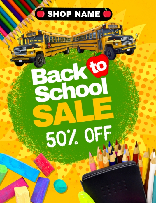 Back To School Sale Flyer Template Free