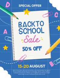 Back to School Sale Flyer template
