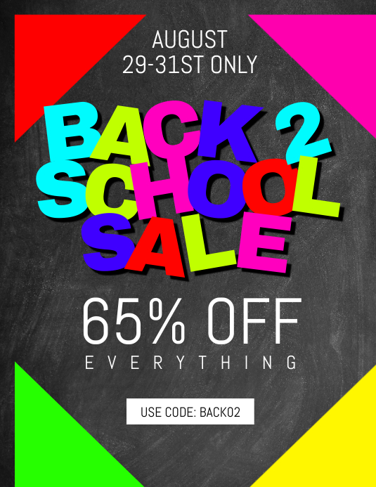 Back To School Sale Flyer Template Back To School Sale Flyer Template