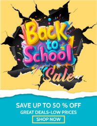 Back To School Sale Flyer Template