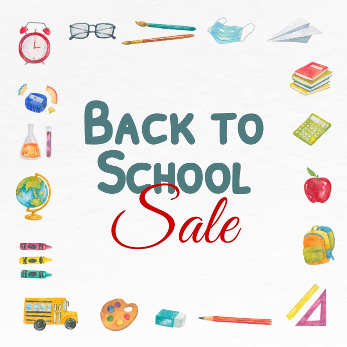 Back to School Sale Instagram Post Template PosterMyWall
