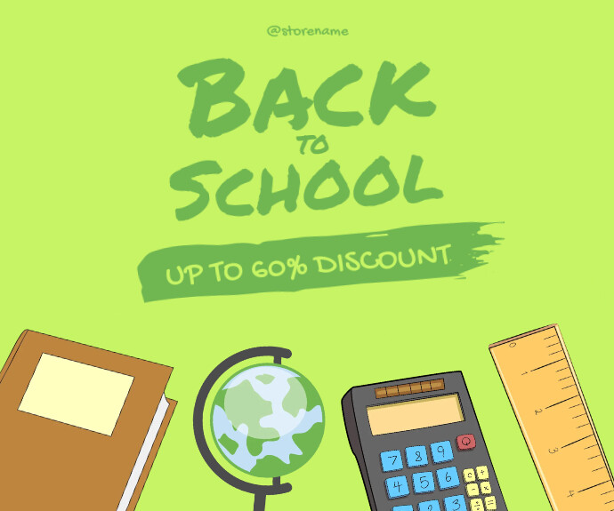 Copy of Back to School Sale - Medium Rectangle Templa | PosterMyWall