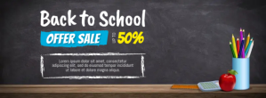 Brun Back to School Sale Facebook-Cover Template