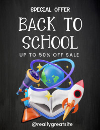 Back to School Sale Offer Template 2025 Flyer (Letter pang-US)