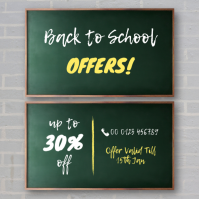 Green Back to School Offers Instagram Post Template