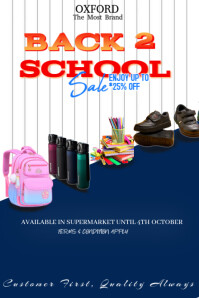 BACK TO SCHOOL SALES Póster template