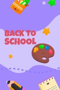back to school  school flyer Poster template