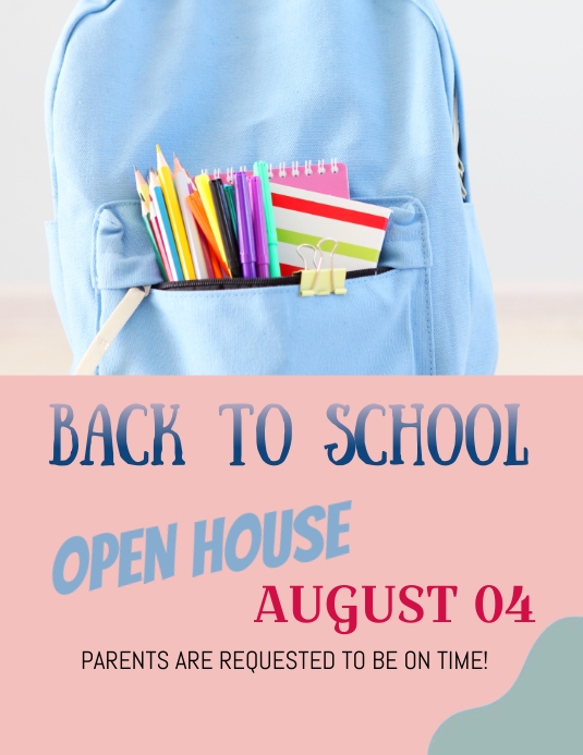 Copy of Back to School / School open house PosterMyWall