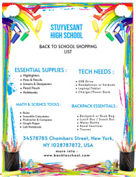 back to school shopping list Flyer (US Letter) template
