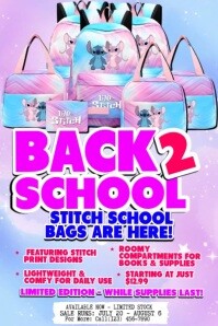 Roxo Back to School Sale Poster Template
