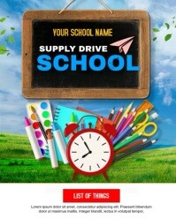 Back to school Supply Drive Instagram Portrait template
