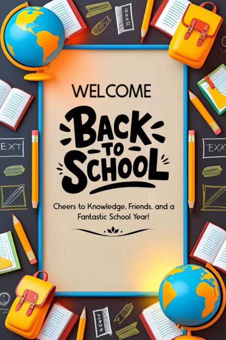 Back to school template 2025 โปสเตอร์