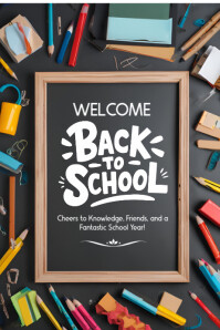 Back to school template 2025 Плакат