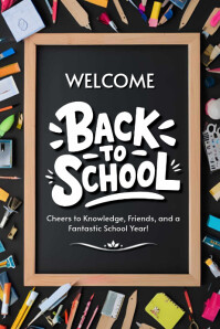 Back to school template 2025 Poster