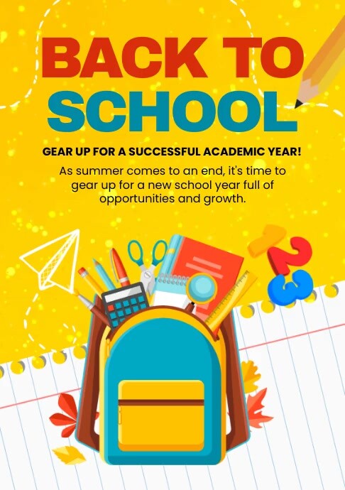 Back To School Template PosterMyWall