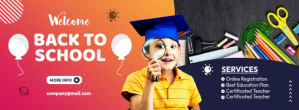 Back To School Template Zdjęcie w tle na Facebooka