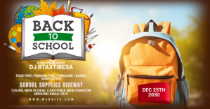Brun Back to School Event Facebook Event Cover Template
