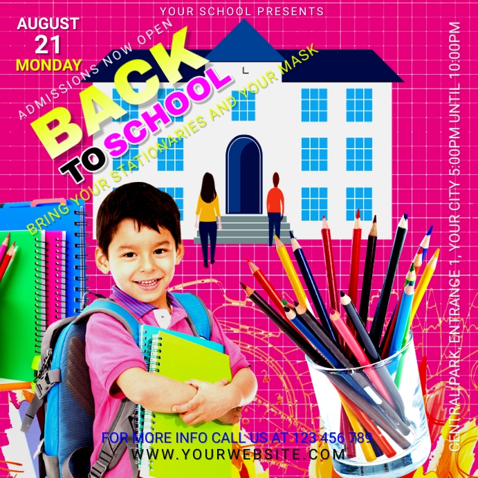 Copy of BACK TO SCHOOL TEMPLATE. | PosterMyWall