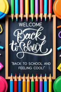 Back to school template.2025 Spanduk 4' × 6'