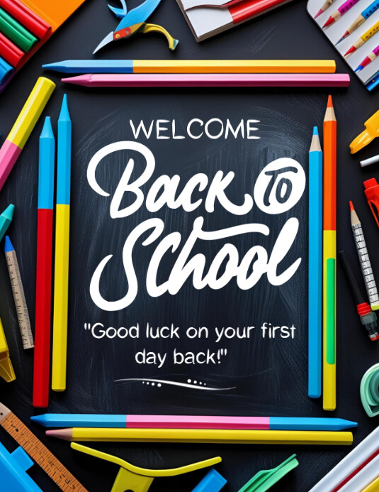 Back to school template.2025 Folheto (US Letter)