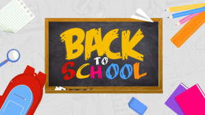 Back to school twitter post design template