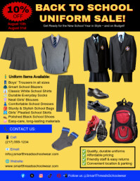 Back to School Uniform Sale Ad Volantino (US Letter) template