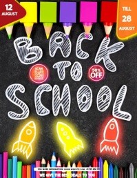 Back To School Video Ad Løbeseddel (US Letter) template