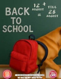 Back To School Video Ad Folheto (US Letter) template