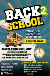 Back to School Video Ads Póster template
