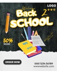 Back to school video template Instagram Portrait