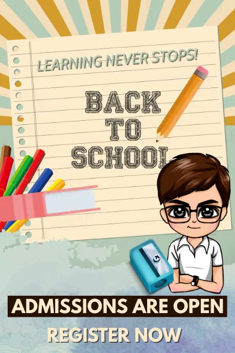Back to School  way of learning Iphosta template