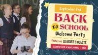 Back to School Welcome Party Facebook Cover V template