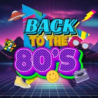 Back To The 80s Message Instagram template