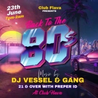 Back To The 80s Vierkant (1:1) template