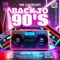 Back To The 90s Instagram-Beitrag template