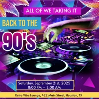 Back To The 90s Post Instagram template