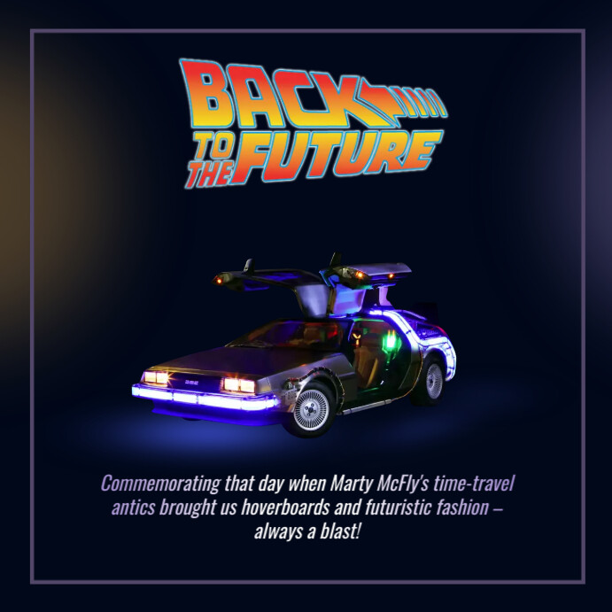 Back to the Future Instagram Post Template | PosterMyWall