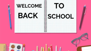 Rød back toschool template Twitter-Beitrag