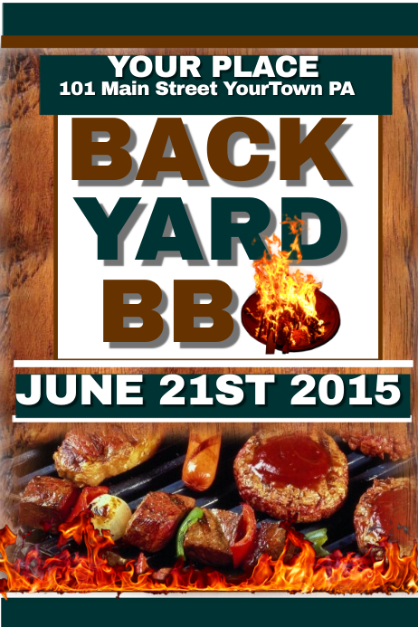 Back Yard BBQ Template | PosterMyWall