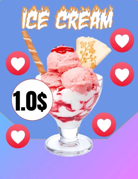 background ice Flyer (US Letter) template