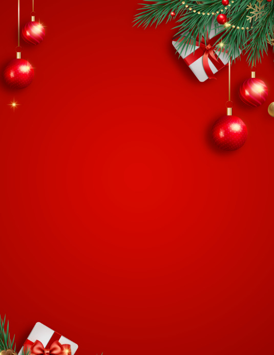 Background Natal Volante (Carta US) template