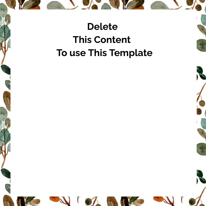 Background Template with Flower Pattern Instagram Post