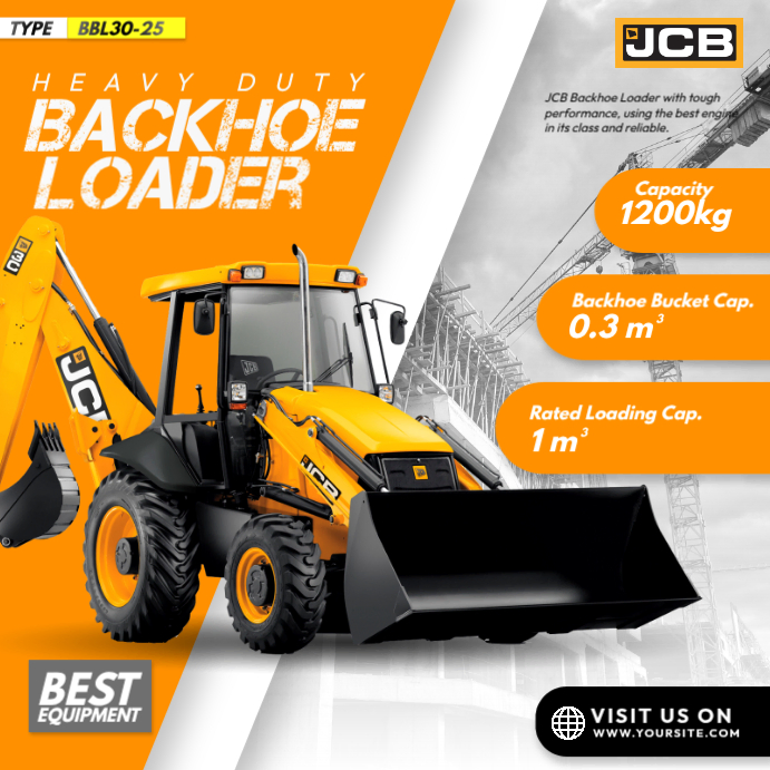 Copy of Backhoe Loader Promo Poster | PosterMyWall