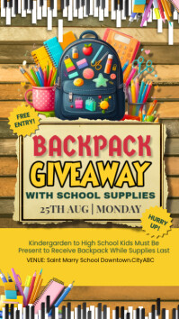 Backpack Giveaway Instagram-verhaal template