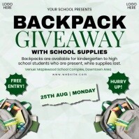 Backpack Giveaway Instagram Post template